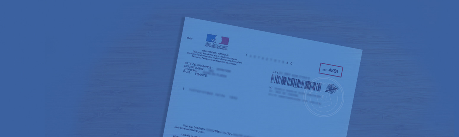La lettre 48si reçue pour invalidation du permis de conduire
